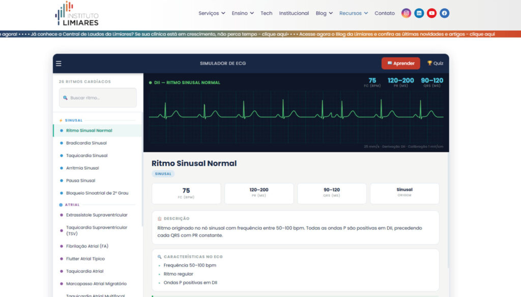 Simulador ECG Instituto Limiares